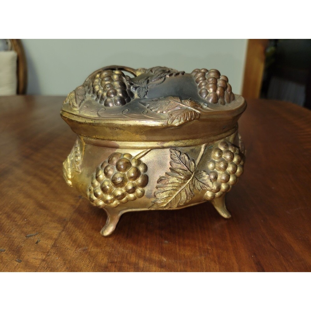 1905 Edwardian Casket box jewelry box trinket box Brainard & Wilson antique